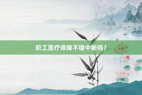 职工医疗保障不错中断吗？